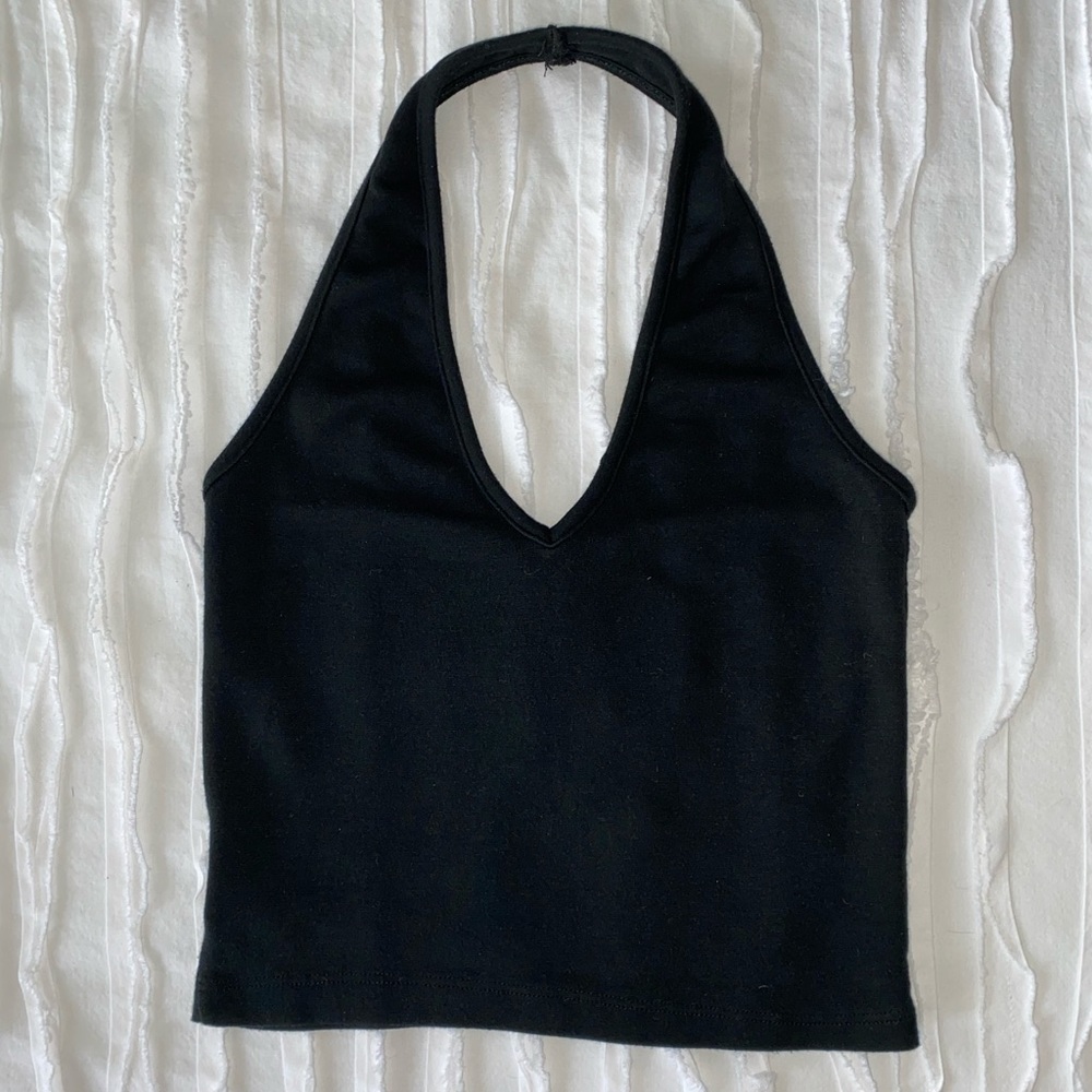 Black halter top